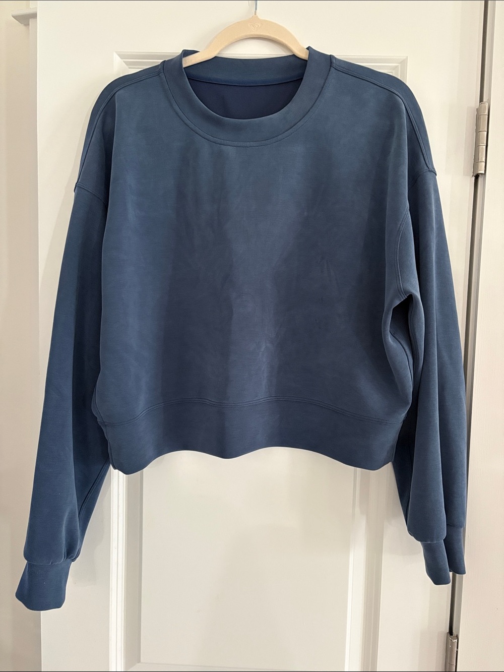 lululemon athletica Softstreme Washed Slate Blue Crewneck Sweatshirt
